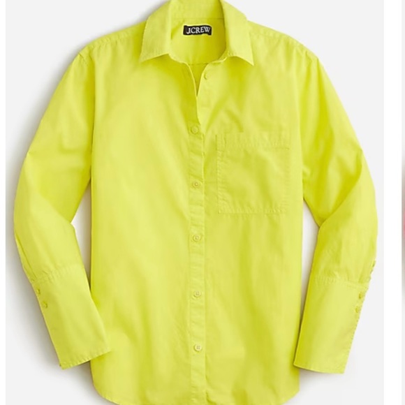 J. Crew Tops - NWT J Crew Garçon shirt in garment-dyed cotton poplin Lemon Sorbet Size 2